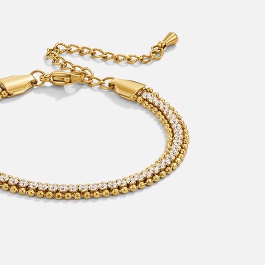 Mehrlagige Adison Kristall Armband Alma