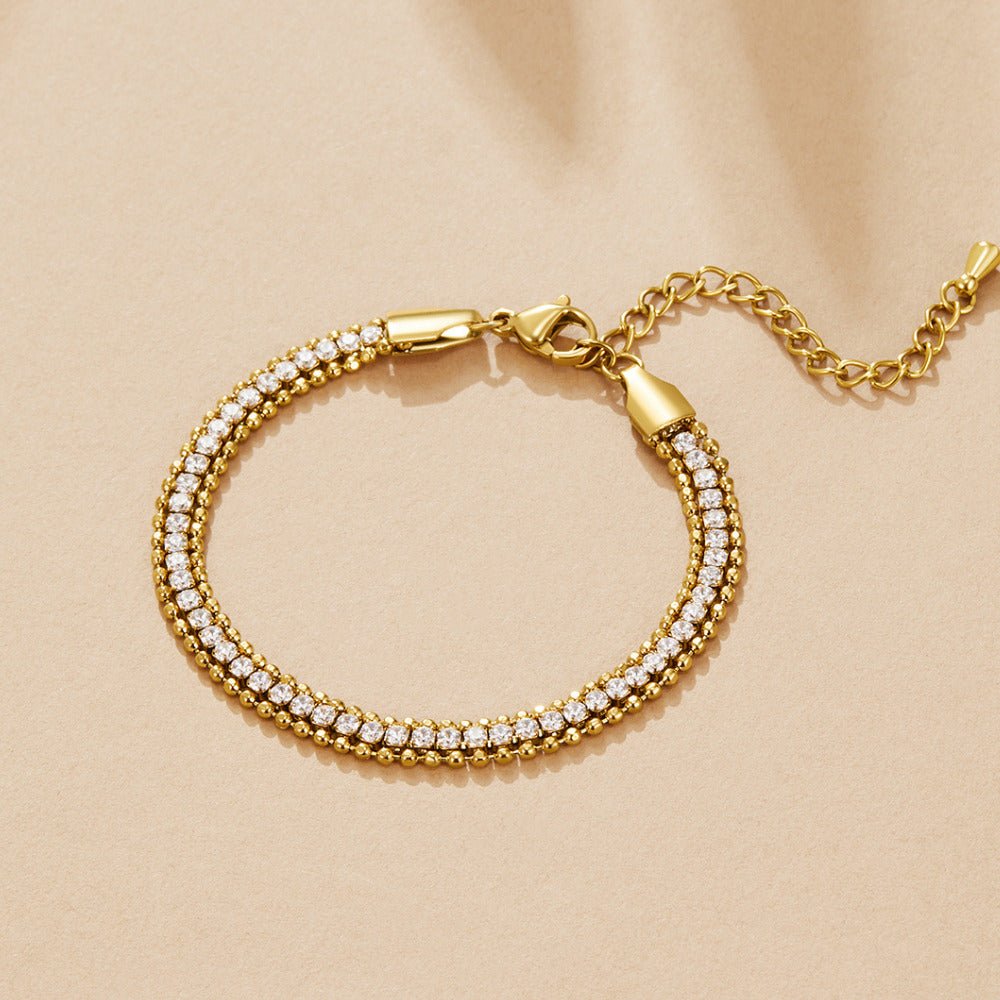 Mehrlagige Adison Kristall Armband Alma