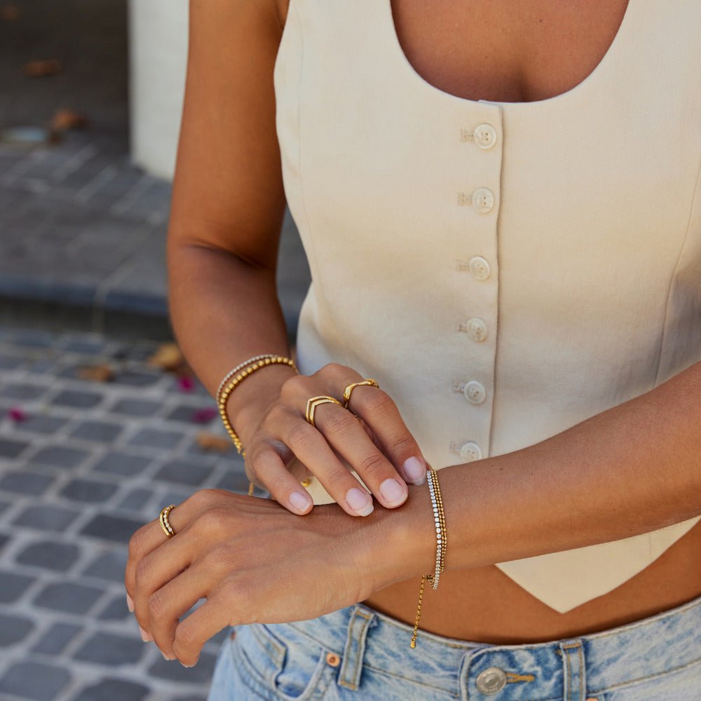 Mehrlagige Adison Kristall Armband Alma