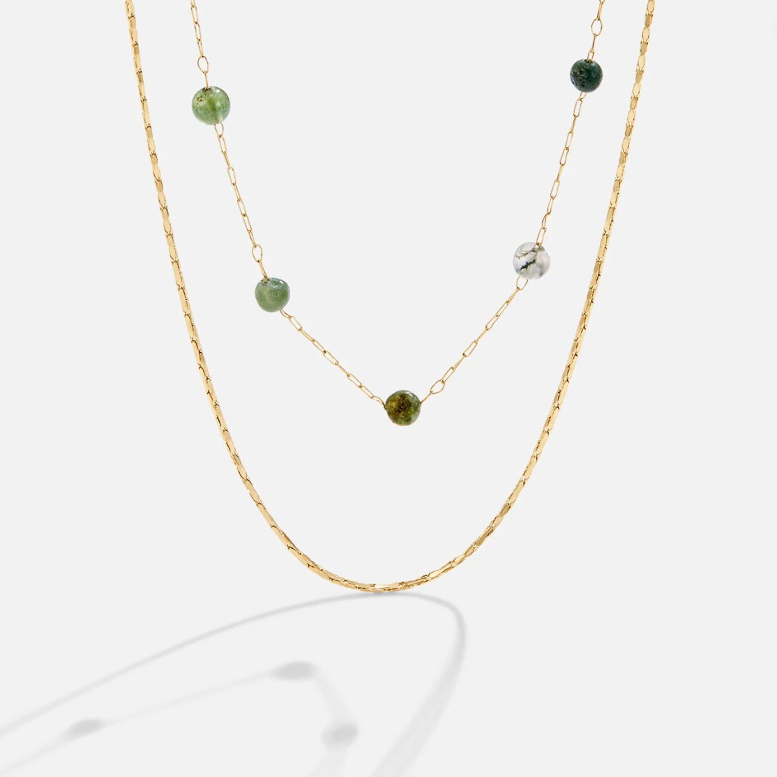 Mehrlagige Alana Gold & Stein Halskette Alma