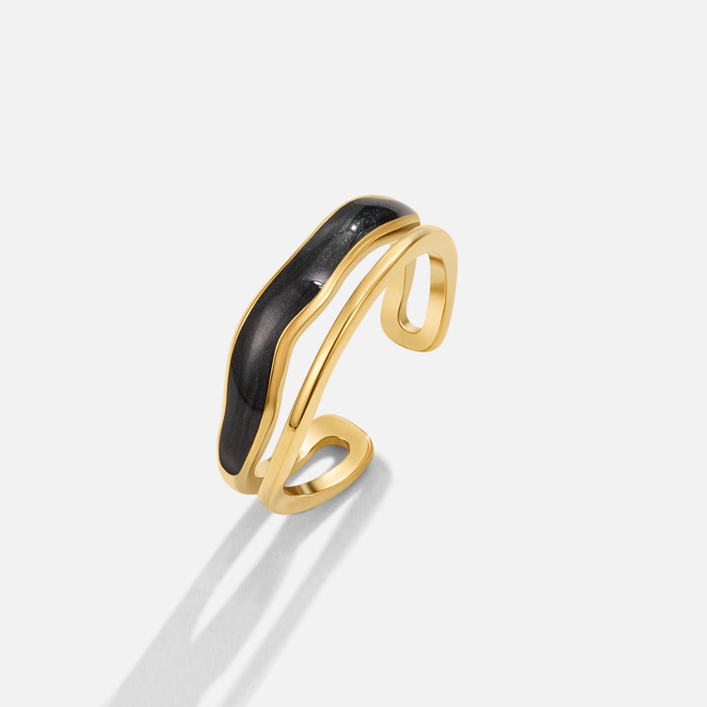 Mehrlagige Black Sahara Goldring Alma