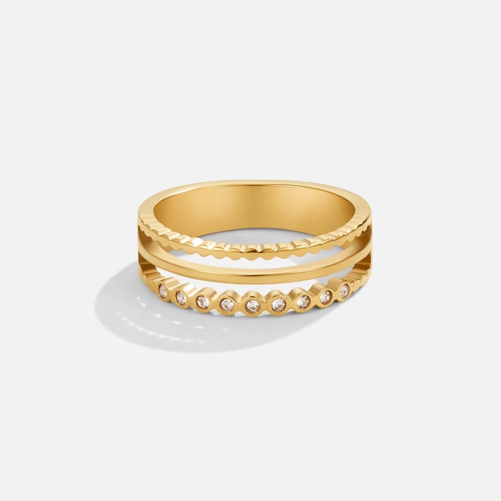 Mehrlagige Elowyn Kristall Ring Alma