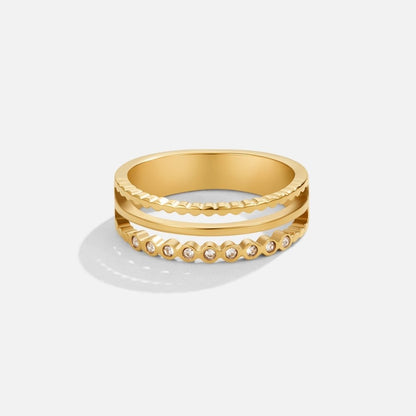 Mehrlagige Elowyn Kristall Ring Alma