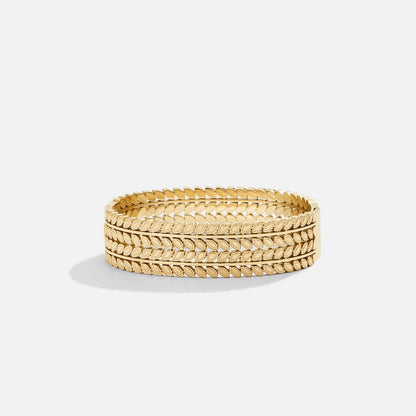 Mehrlagige Gold Blatt Armreif Alma