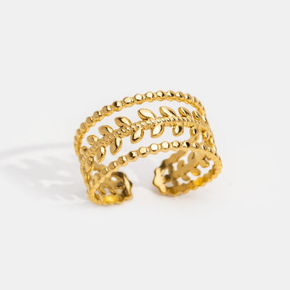Marissa Mehrlagige Gold Blatt Ring Alma