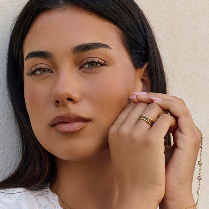 Mehrlagige Kaili Blue Kristall Ring Alma