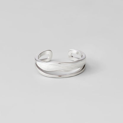 Mehrlagige Sahara Silber Ring Alma