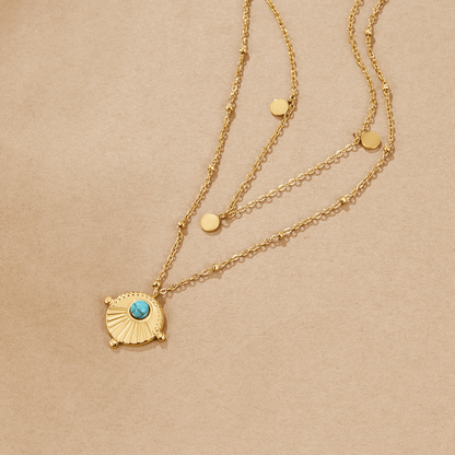 Mehrlagige Turquoise Halskette Alma