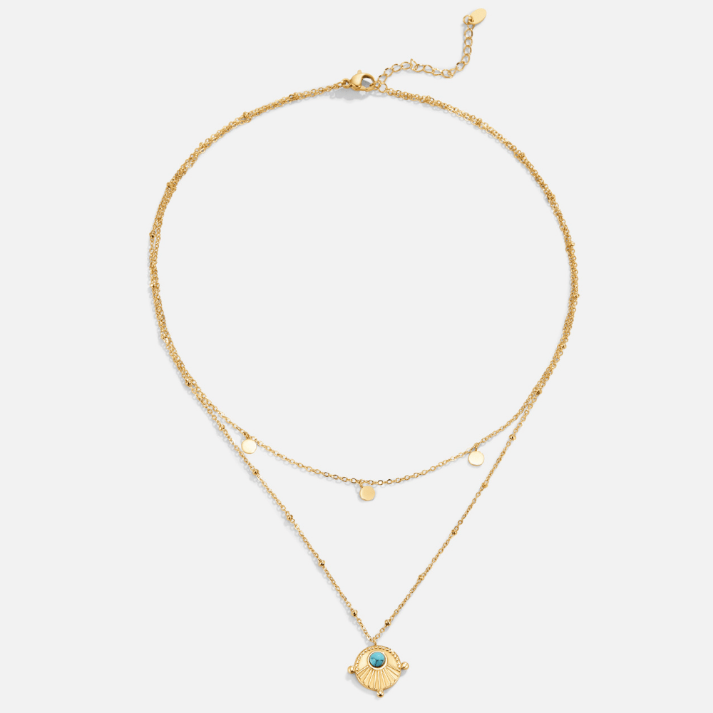 Mehrlagige Turquoise Halskette Alma