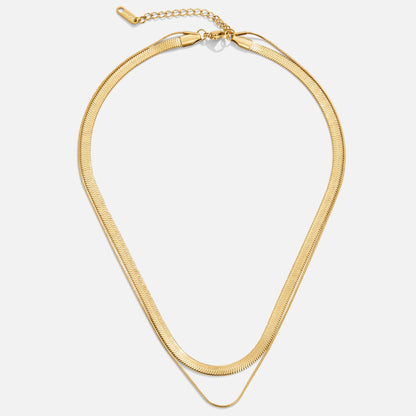Layla 18K Gold Mehrlagige Halskette Alma
