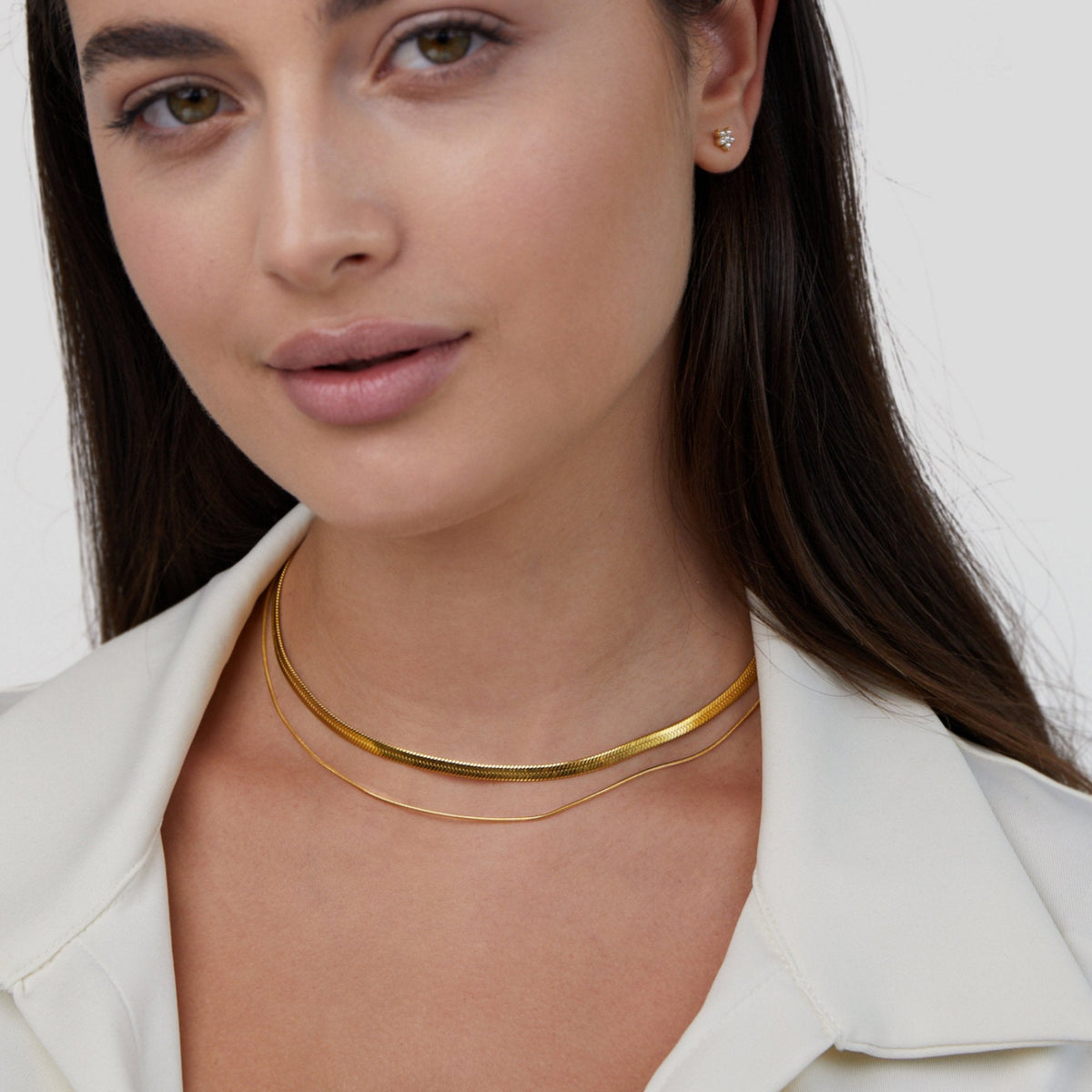 Layla 18K Gold Mehrlagige Halskette Alma