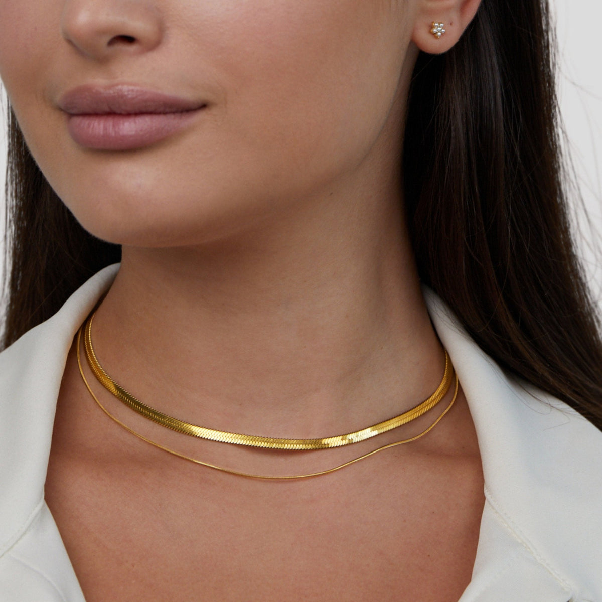 Layla 18K Gold Mehrlagige Halskette Alma