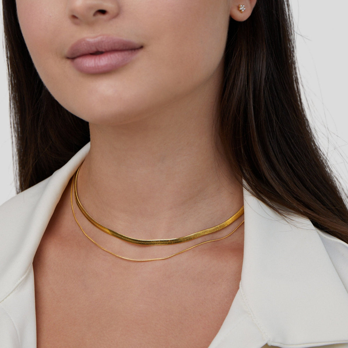 Layla 18K Gold Mehrlagige Halskette Alma