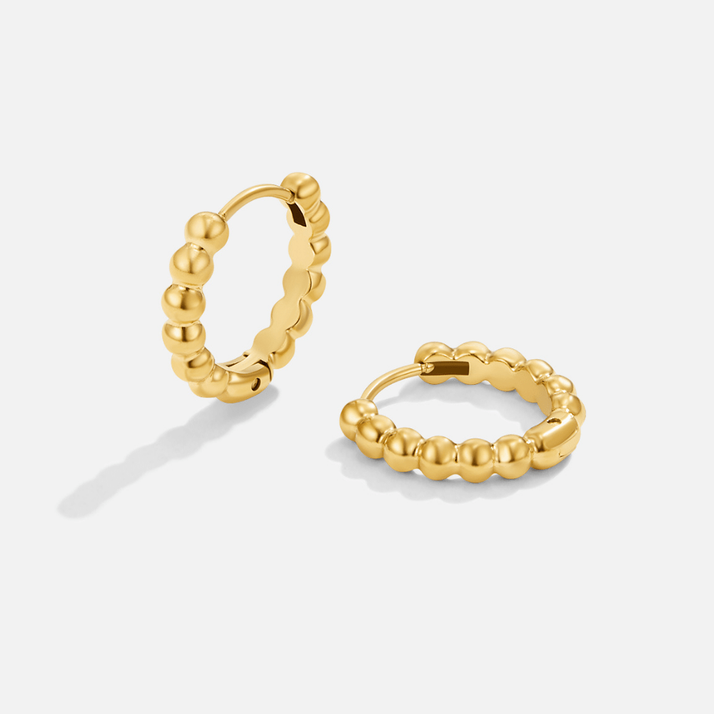 Leona Gold Perlen Creolen Ohrringe Alma