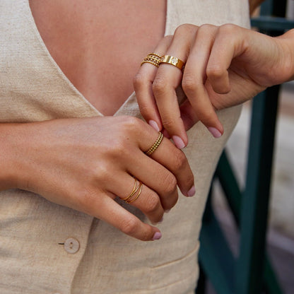 Leona Gold Perlen Ring Alma