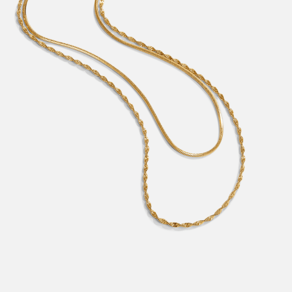 Leona Mehrlagige Goldhalskette Alma