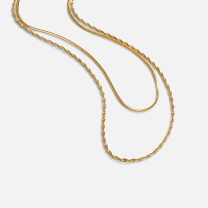 Leona Mehrlagige Goldhalskette Alma