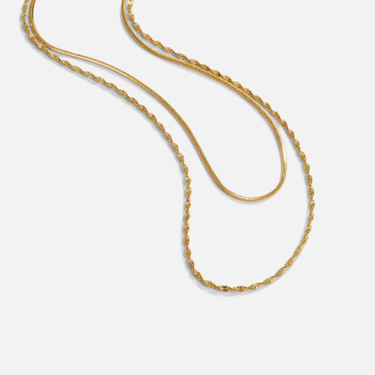 Leona Mehrlagige Goldhalskette Alma