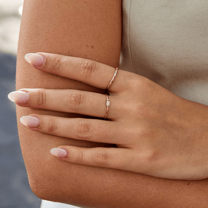 Leonore Baguette Kristall Ring Alma