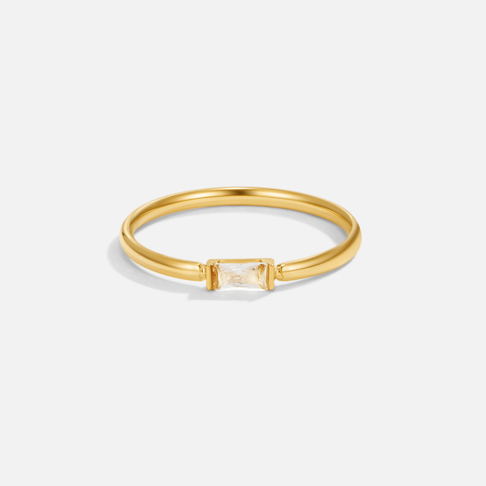 Leonore Baguette Kristall Ring Alma