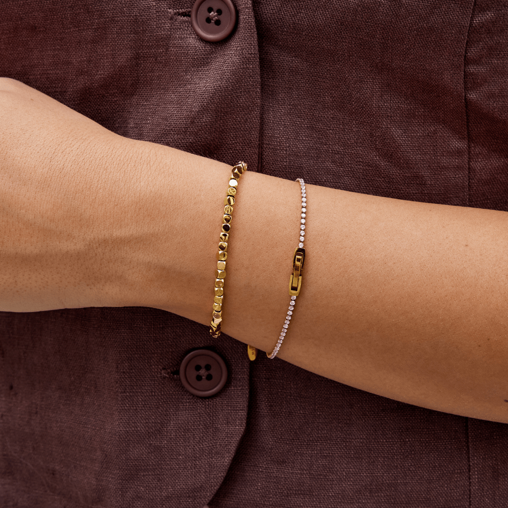 Lexi 18K Gold Cube Armband Alma