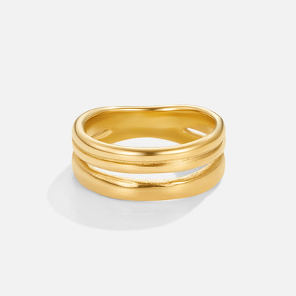 Lia Mehrlagige Goldring Alma
