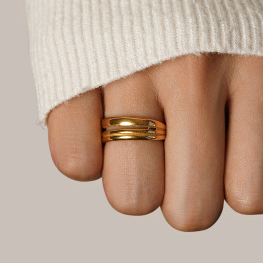 Lia Mehrlagige Goldring Alma