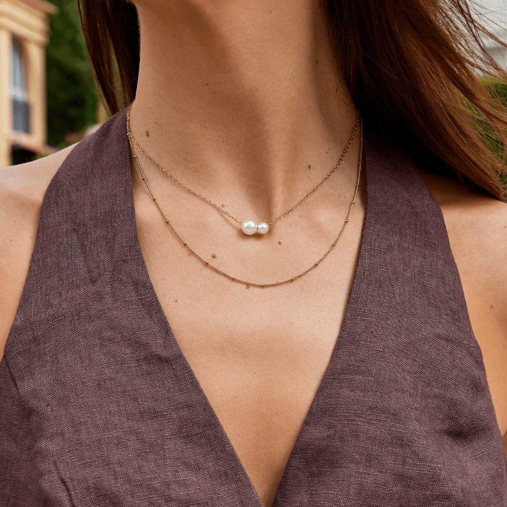 Louise Double Perlen Pendant Halskette Alma