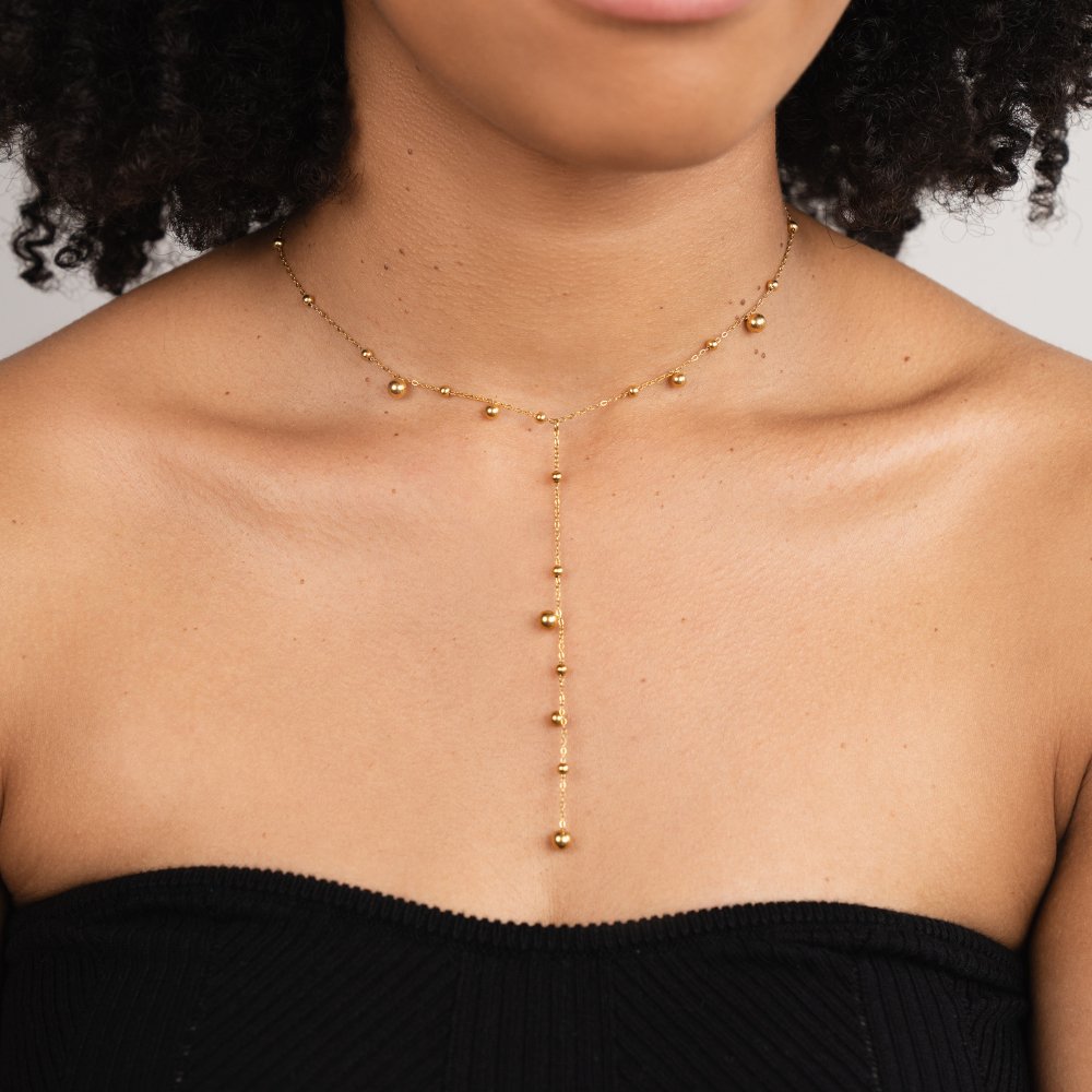 Lovi Gold Beads Tassel Halskette Alma