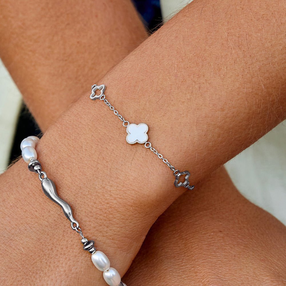 Lucia Silber Klee Armband Alma
