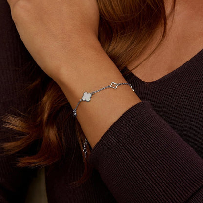 Lucia Silber Klee Armband Alma