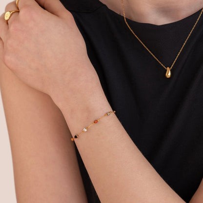 Lulu Perlen Stein Armband Alma