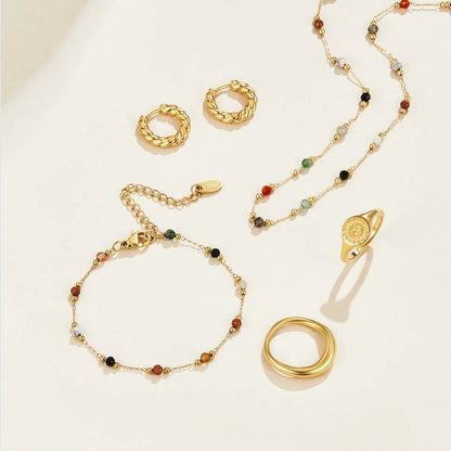 Lulu Perlen Stein Armband Alma