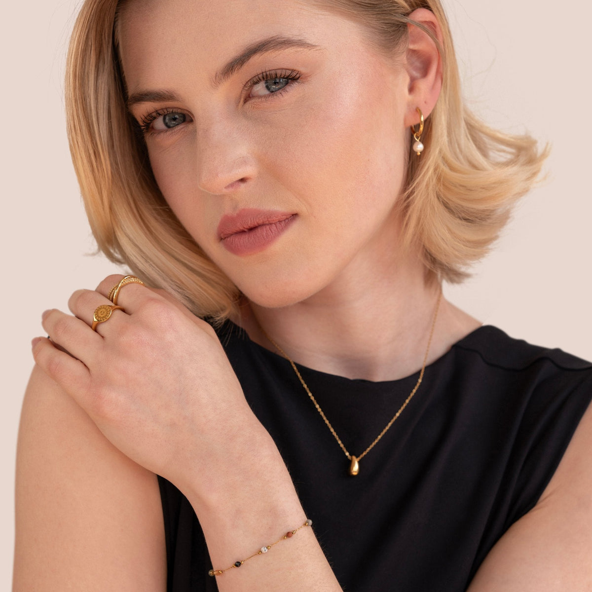 Lulu Perlen Stein Armband Alma
