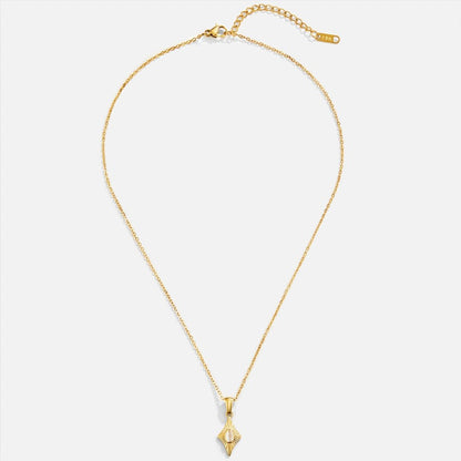 Luna White Opal Goldhalskette Alma