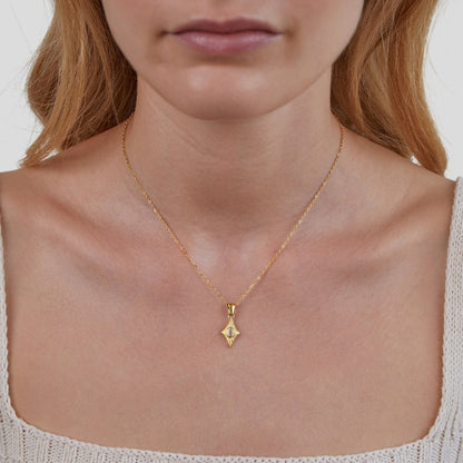Luna White Opal Goldhalskette Alma