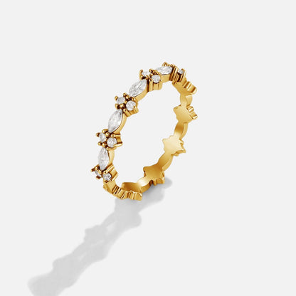 Luxe Kristall Goldring Alma