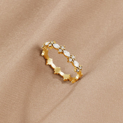 Luxe Kristall Goldring Alma