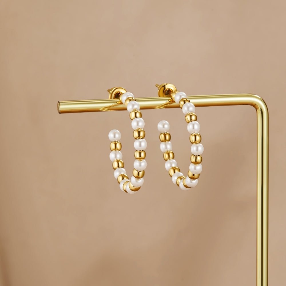 Maia Perlen & Gold Perlen Ohrringe Alma