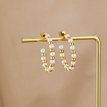 Maia Perlen & Gold Perlen Ohrringe Alma