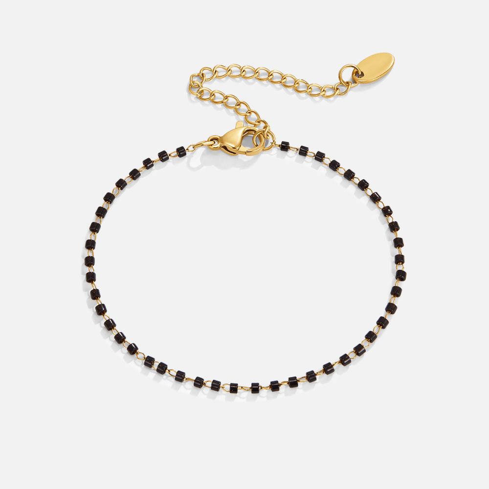 Maisie Black Perlenarmband Alma