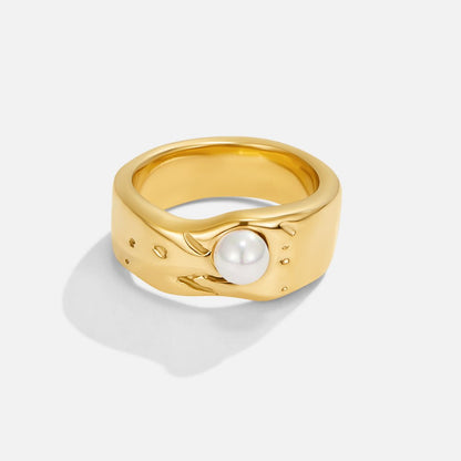 Malia Chunky Gold Perlen Ring Alma
