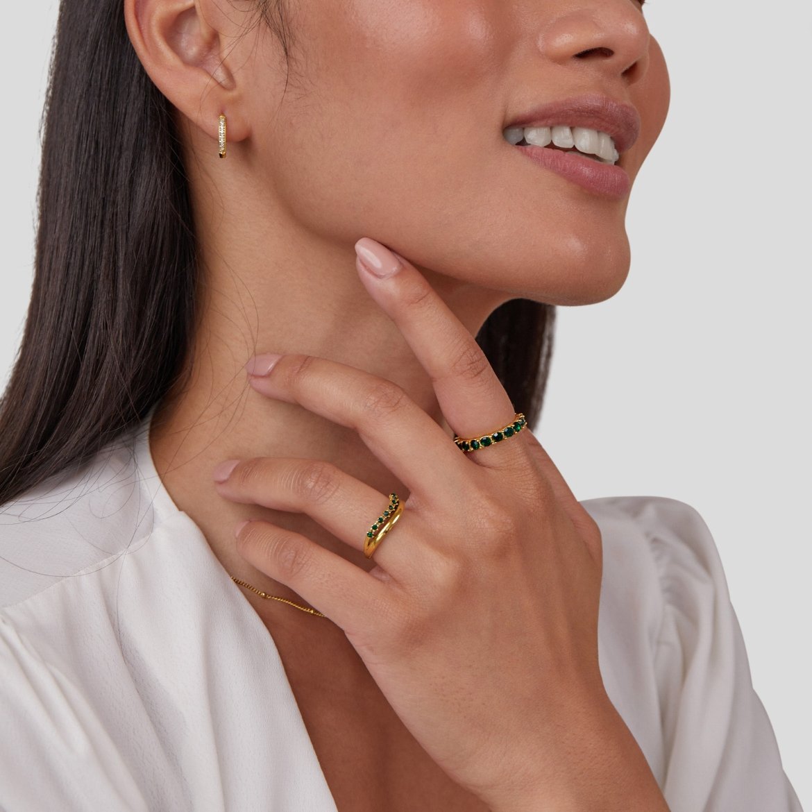 Marissa Smaragd Green Mehrlagige Ring Alma