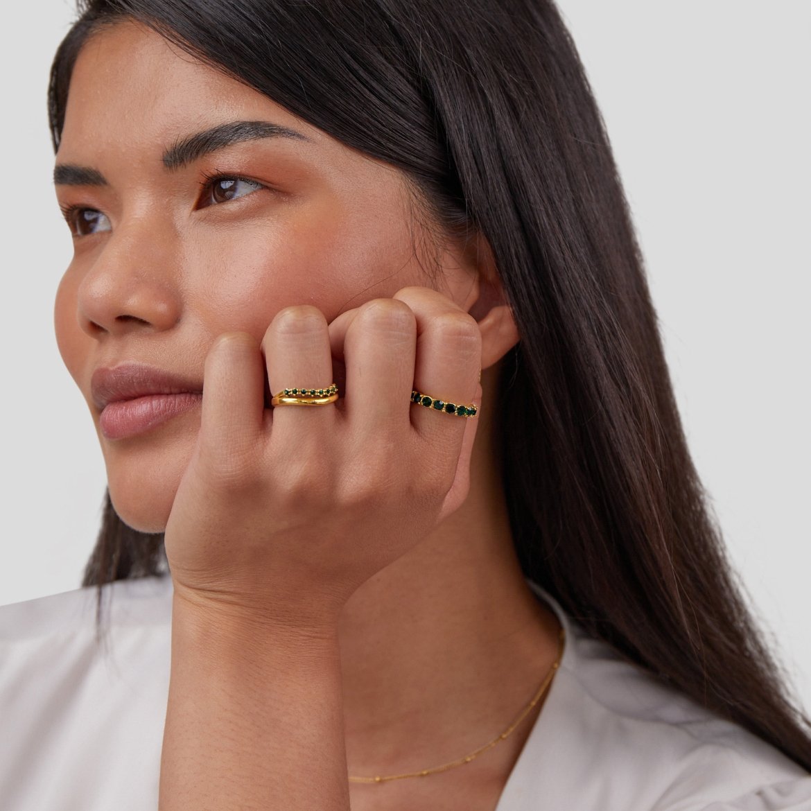 Marissa Smaragd Green Mehrlagige Ring Alma