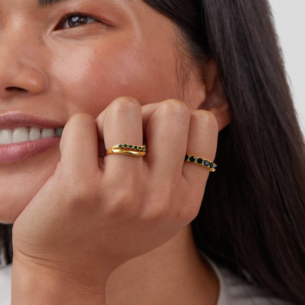 Marissa Smaragd Green Mehrlagige Ring Alma