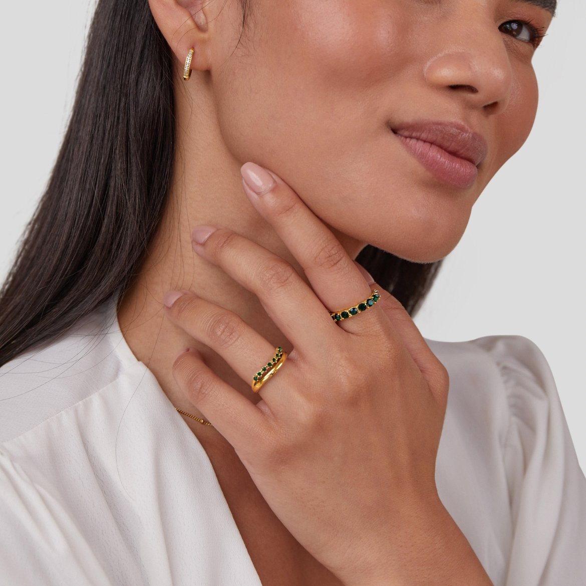 Marissa Smaragd Green Mehrlagige Ring Alma