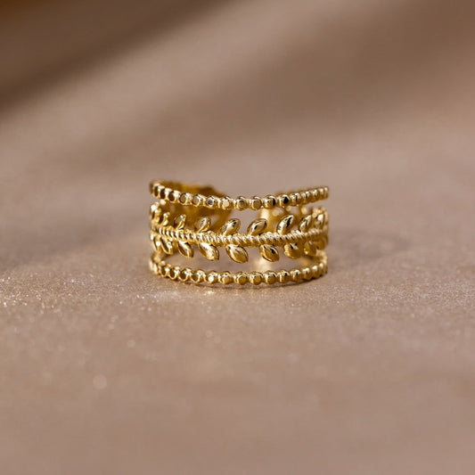 Marissa Mehrlagige Gold Blatt Ring Alma