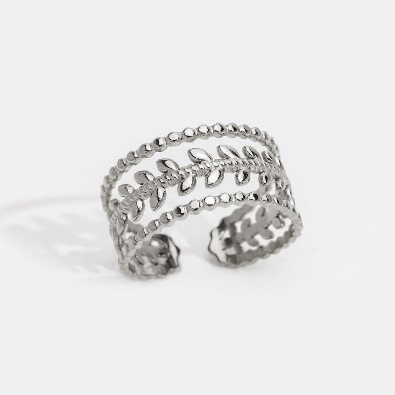 Marissa Mehrlagige Silber Blatt Ring Alma