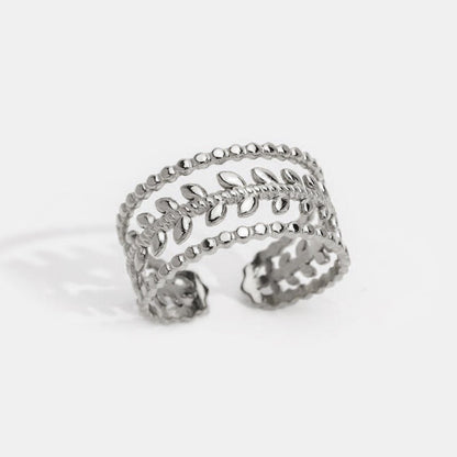 Marissa Mehrlagige Silber Blatt Ring Alma