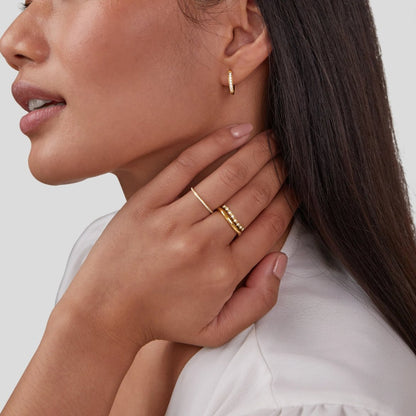 Marissa White Kristall Mehrlagige Ring Alma